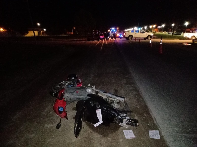 Un motomandado grave tras un violento choque